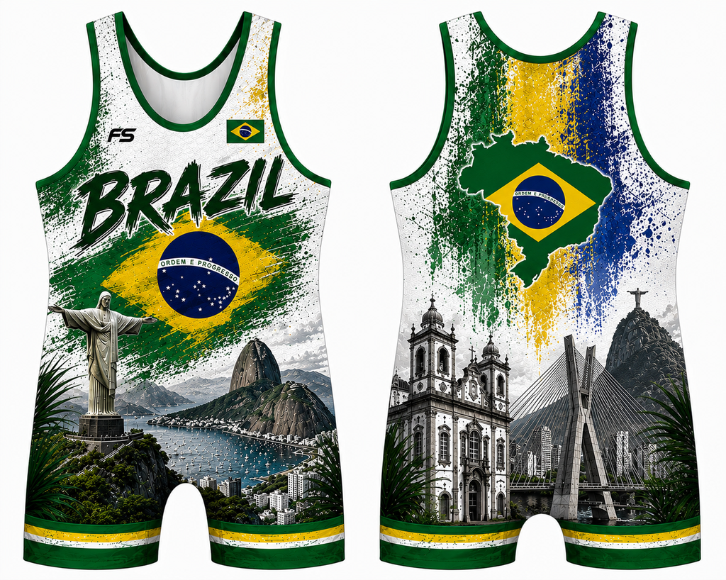 South America Wrestling Singlet