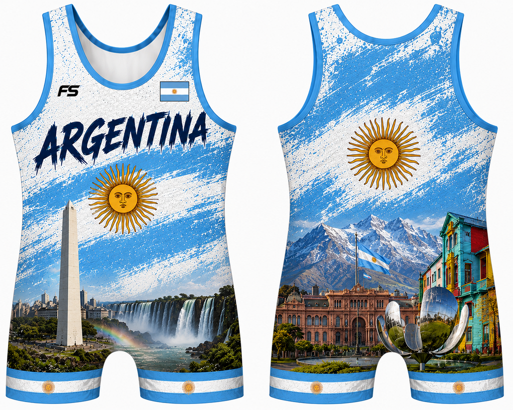 South America Wrestling Singlet