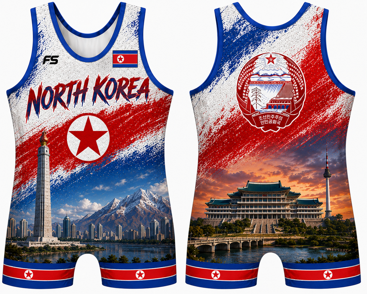 North Korea Wrestling Singlet